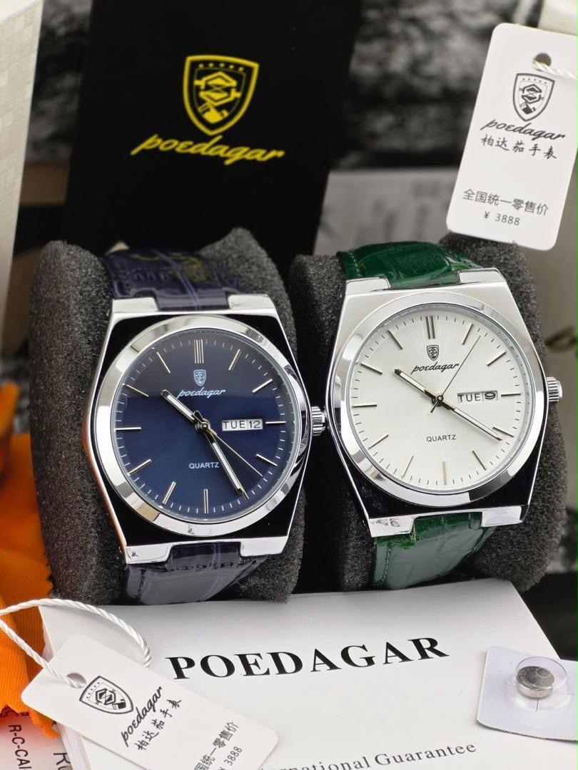 *POEDAGAR LEATHER WRISTWATCH